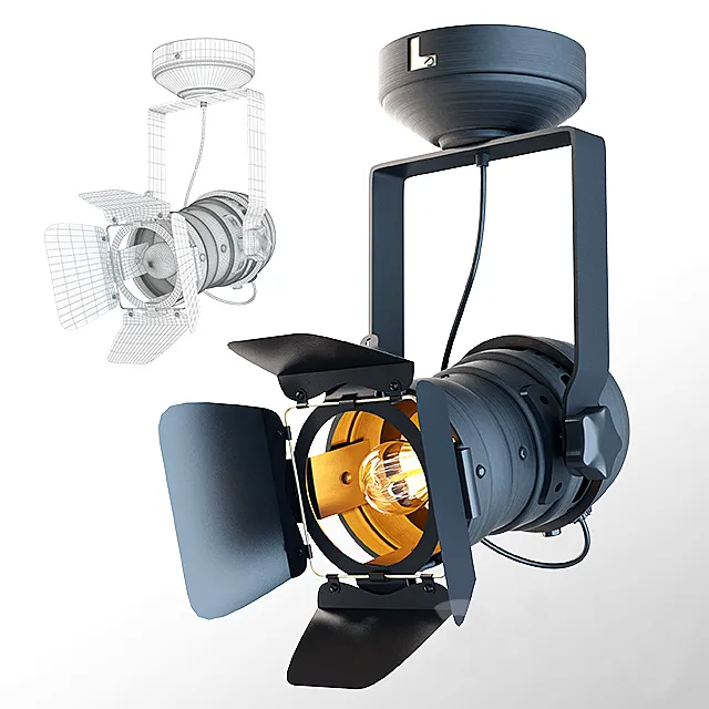 Artistic style Iron led track lighting 3DModel