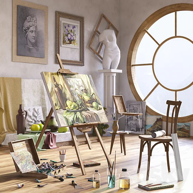 Artist’s Workshop 3D Model