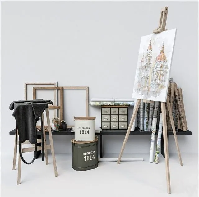 Artist’s workshop 3D Model
