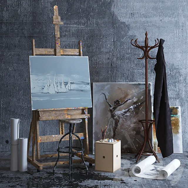 Artist's Workshop 3D Model