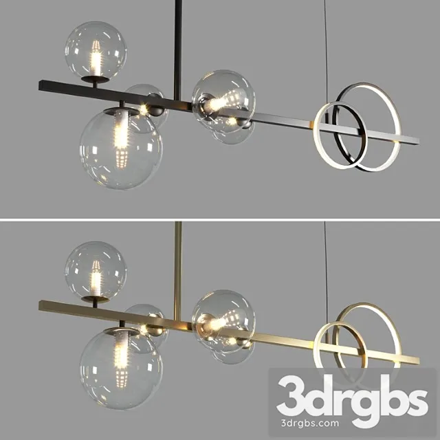 Artpad Modern European Glass Bubble Dining Room Pendant Lights Black Gold 3D Model Free