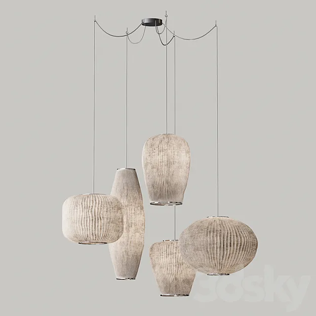 Arturo Alvarez Coral Pendant set 3D Model