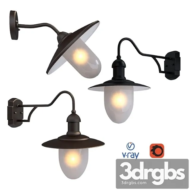 Aruba outdoor lighting wall lamps from the company lucide belgium. 3D Model Free