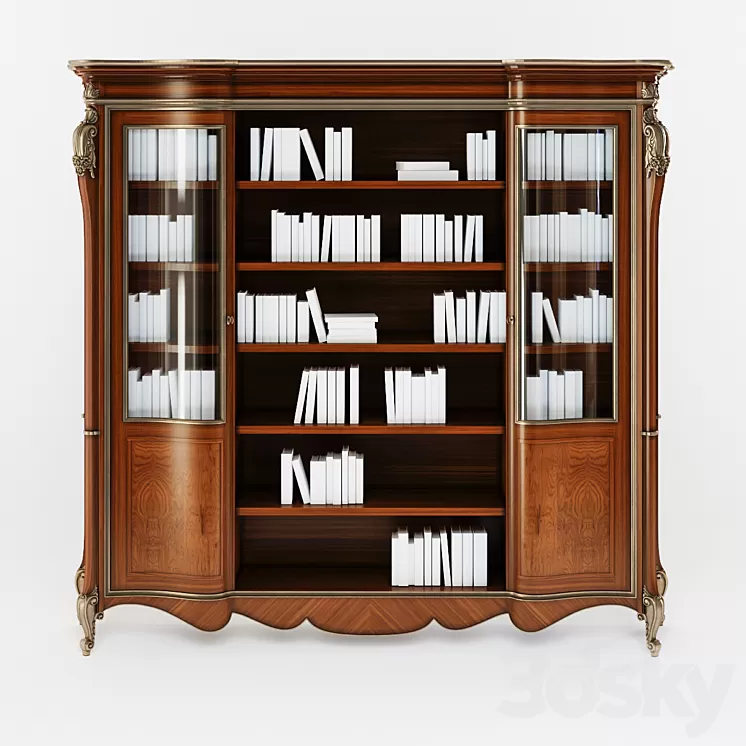 Arve Style Luigi_XXI two-door bookcase 3D Model