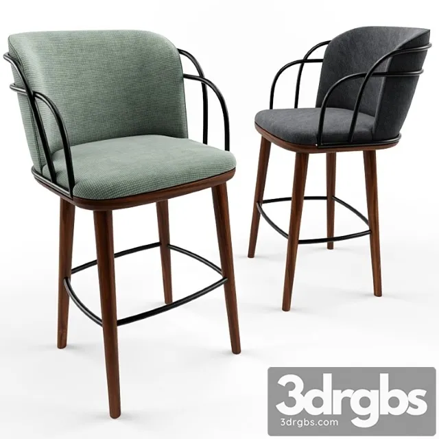 Arven bar stool 2 3D Model Free
