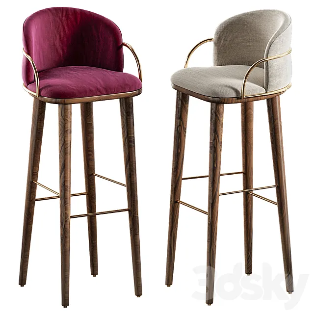 Arven Barstool by Parla 3D Model