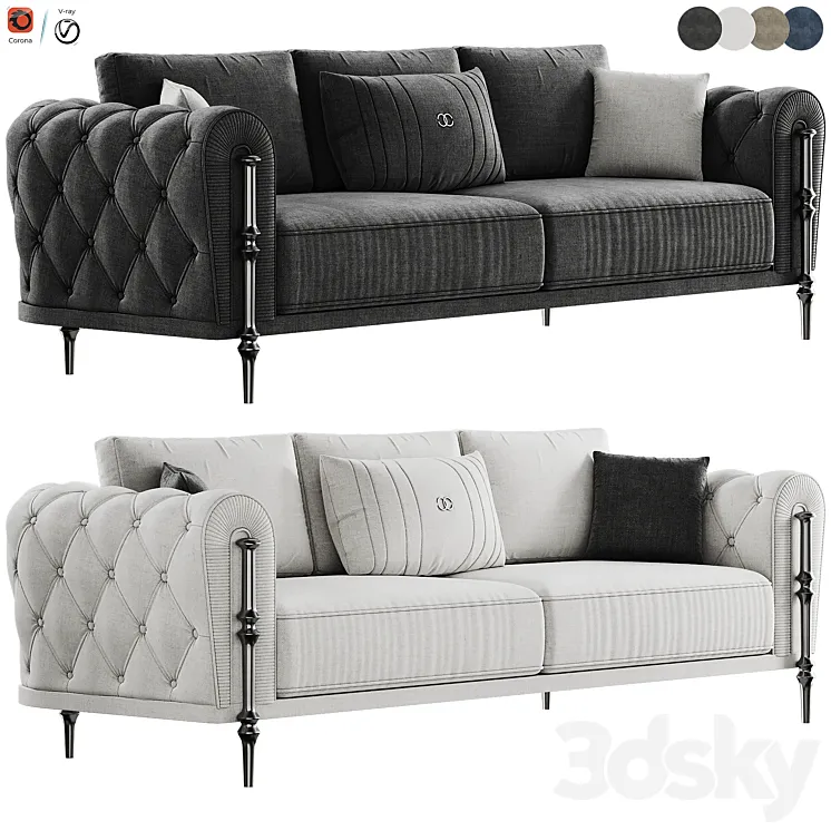 Arven sofa 3D Model Free