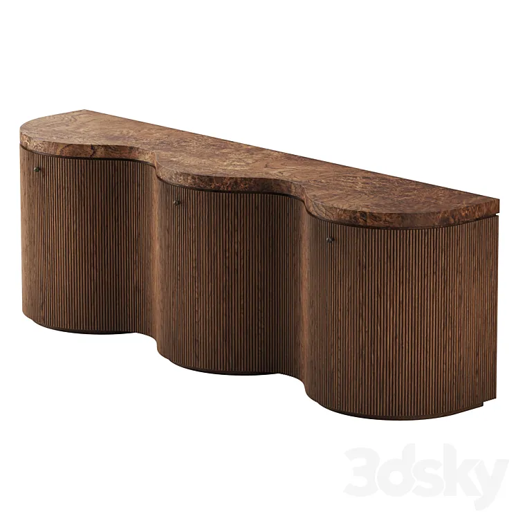 ARY SIDEBOARD 3 WAVES by Emmanuelle Simon 3D Model Free