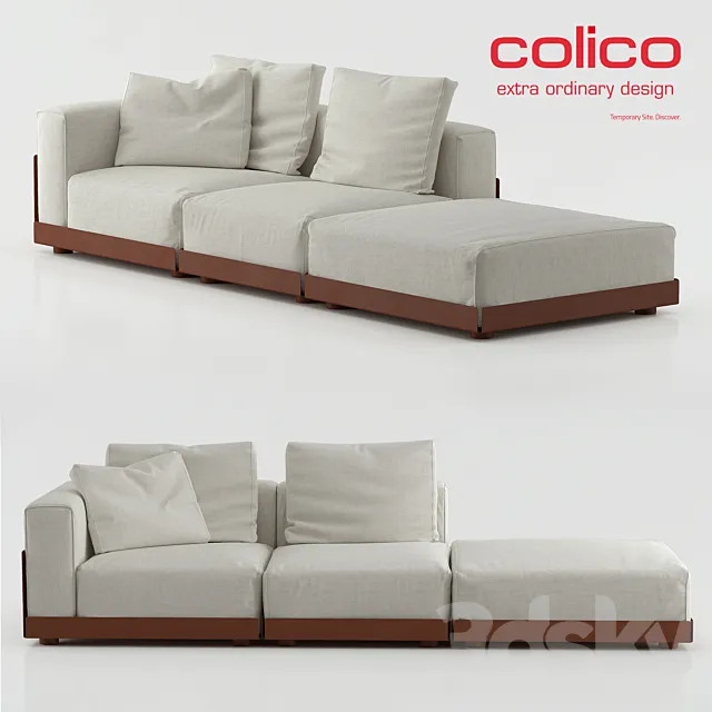 ASAMI | White Sofa 3D Model