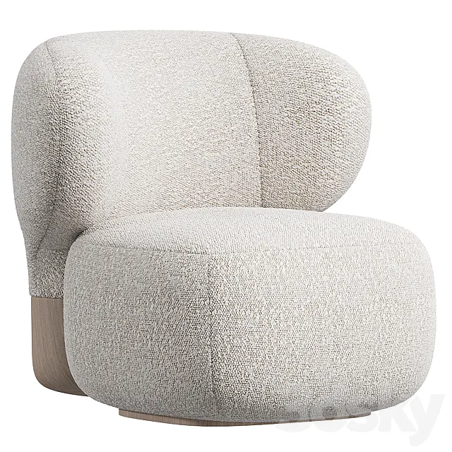 Asawa Lounge Chair by Secolo 3D Model