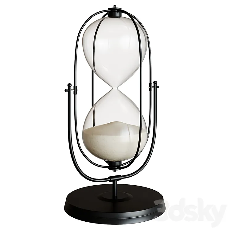 Ascan Oval Decorative Sand Timer 3D Model Free Download