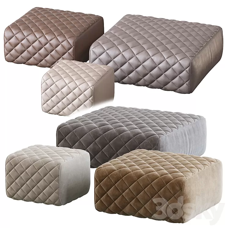 ASHLEY Pouf by Minotti 3D Model