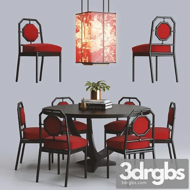 Asian set 03 2 3D Model Free