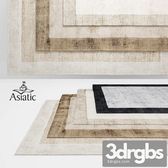 Asiatic Blade Border Rugs 3D Model Free