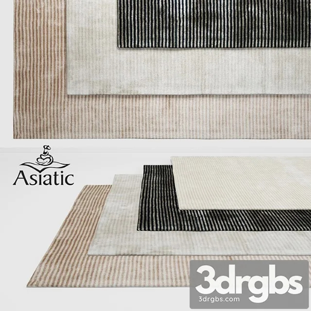 Asiatic Chrome Stripe Rugs 3D Model Free