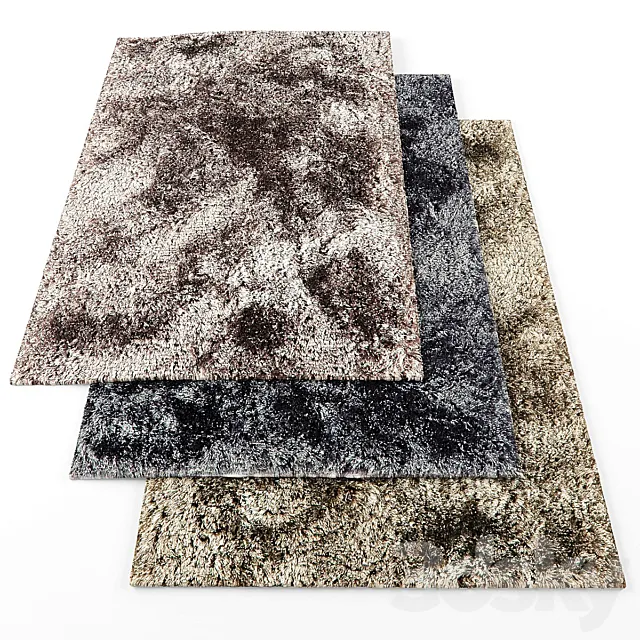 Asiatic plush shaggy rugs 3DModel