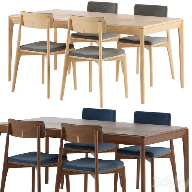 Aska Dining Set 3D Model