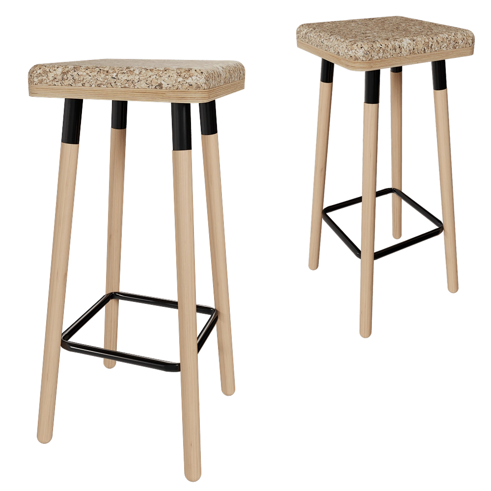 Askia - Bar Stool Marco Low 3D Model