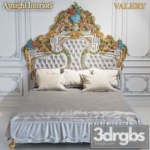 Asnaghi Bed Valery 3D Model Free