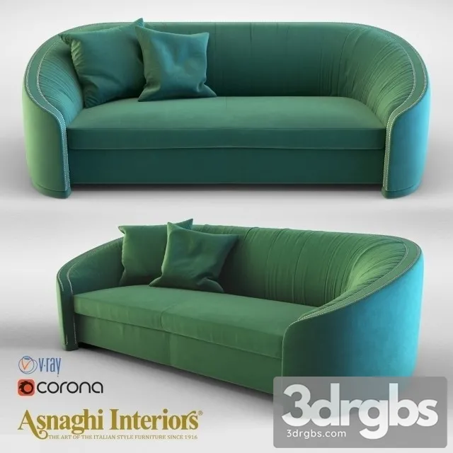 Asnaghi Interiors Mitte sofa 3D Model Free