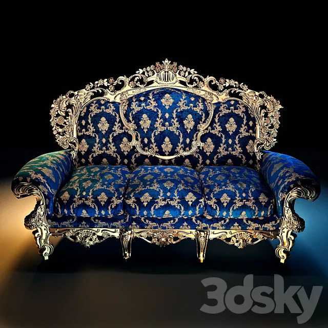 ASNAGHI INTERIORS - sofa 3-seater 3DModel