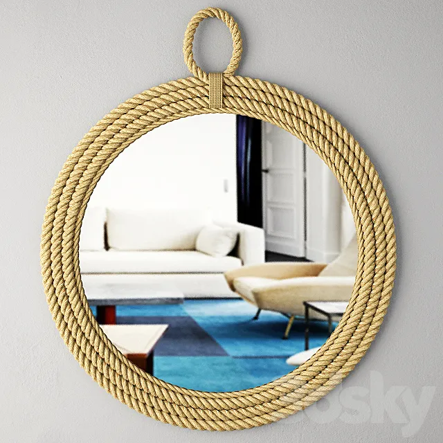 Aspen Oval Mirror _ Jeffan 3D Model