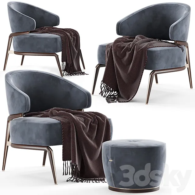 Aster Arthur Haines & Buatta Stool 3D Model