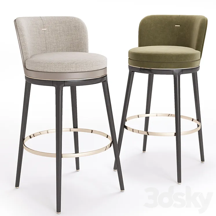 Aster_Hicks Bar stool 3D Model Free