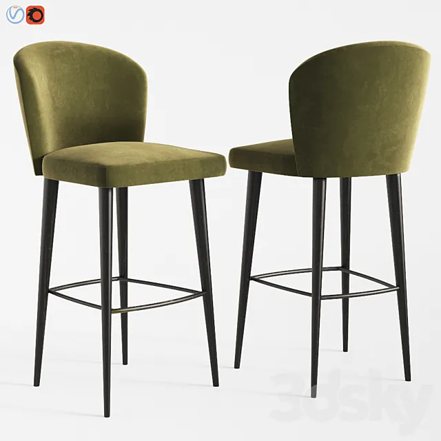 Aston BarStool Minotti 3D Model