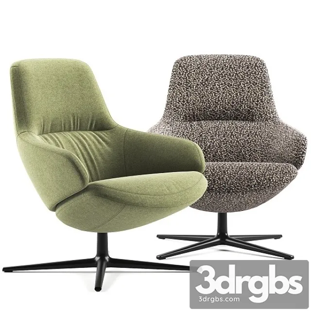 Aston Club 4 Ways Low Backrest By Arper 3D Model Free