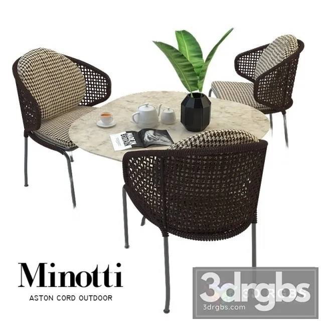 Aston Cord Outdoor Set 3D Model Free