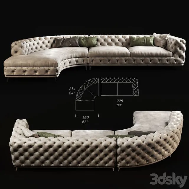 Aston sofa 3D Model