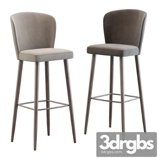 Aston stool by minotti 2 3D Model Free