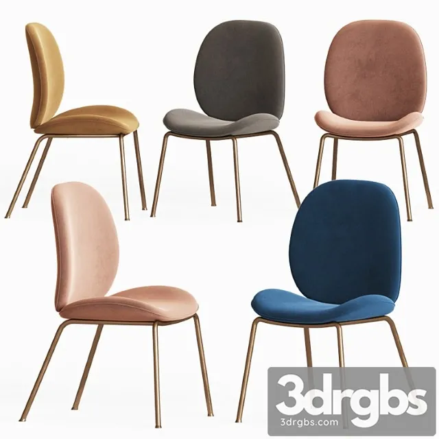 Astor upholstered dining chair 2 3D Model Free