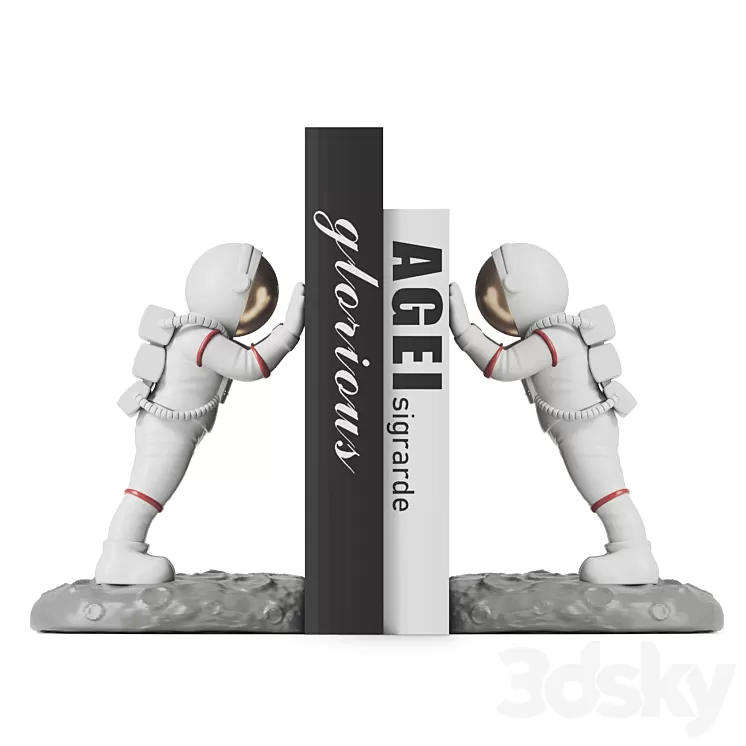 Astronaut Bookends 3D Model Free