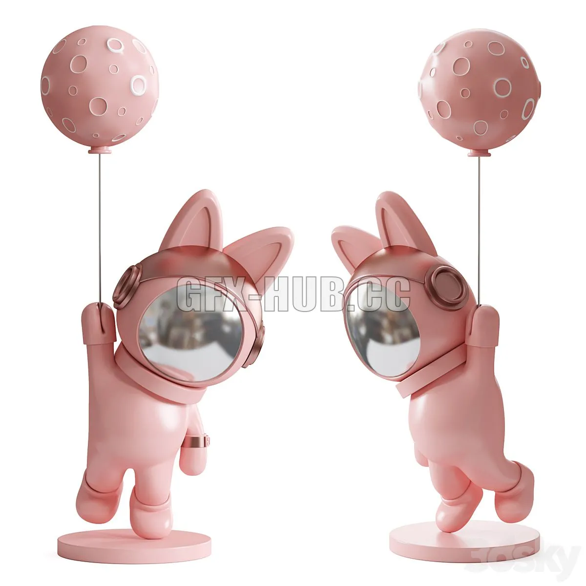 Astronaut sculpture 3D Model