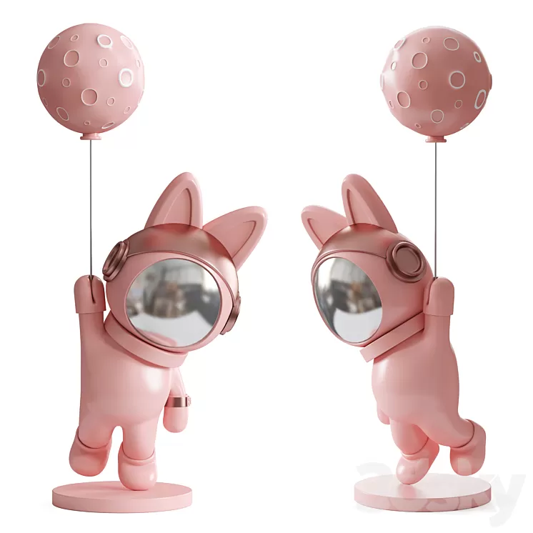 Astronaut sculpture 3D Model