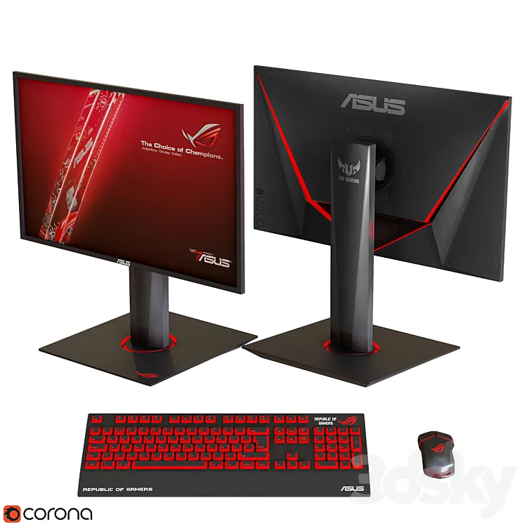 Asus_Gaming_Collection 3D Model Free