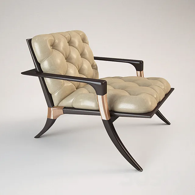 Athens Lounge Chair - Tufted 3D Model