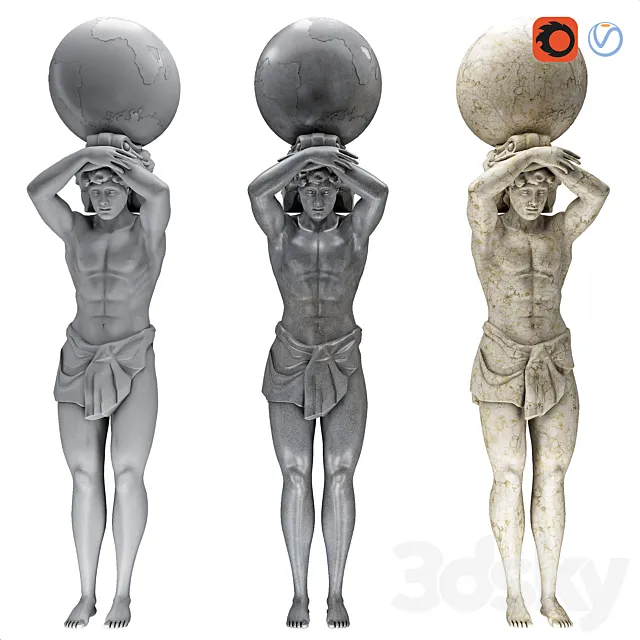 Atlant Sculpture 3D Model