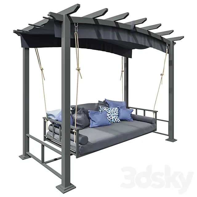 Atlanta Day Bed Garden Furniture Swing Seat 3D Model