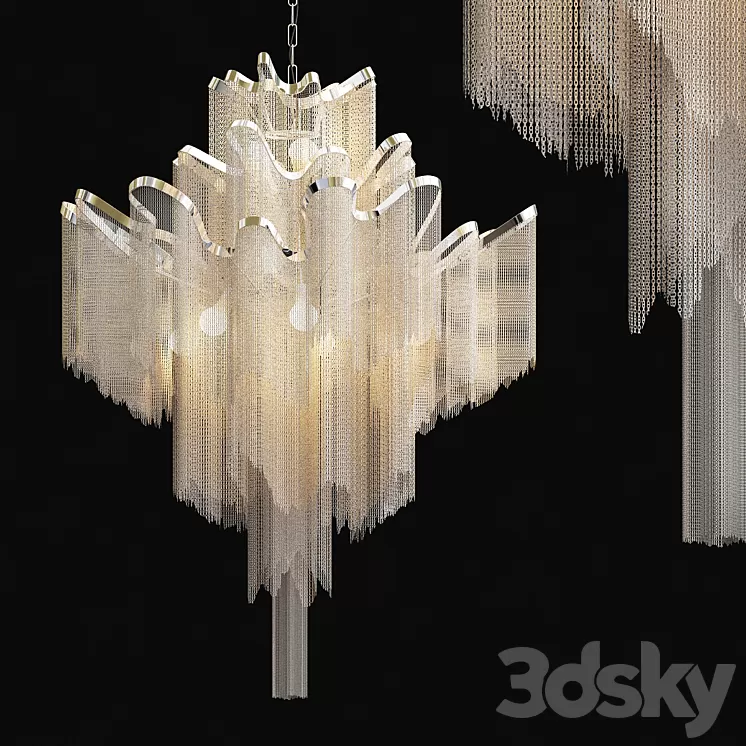 Atlantis Chandelier chain lamp 3D Model