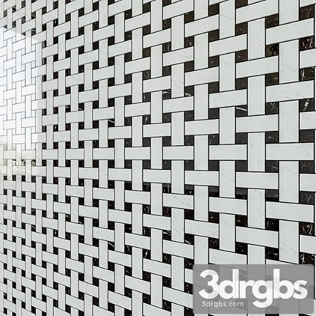 Atlas concorde marvel stone basketweave cold lappato 3D Model Free