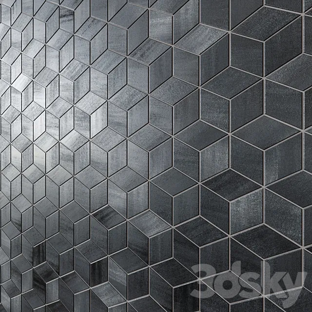 ATLAS CONCORDE MEK Mosaico Esagono 4 options 3D Model