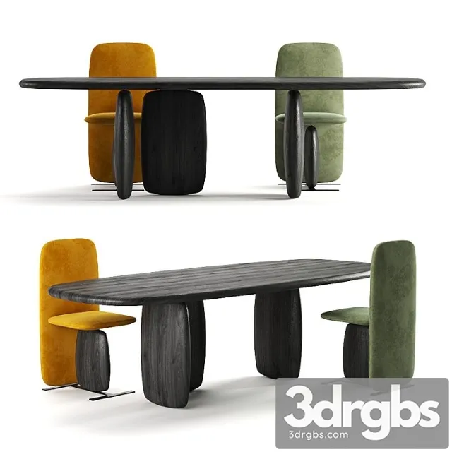Atlas Dining Set 3D Model Free