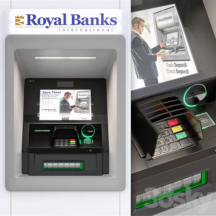 ATM machine. Terminal. Exterior 3D Model