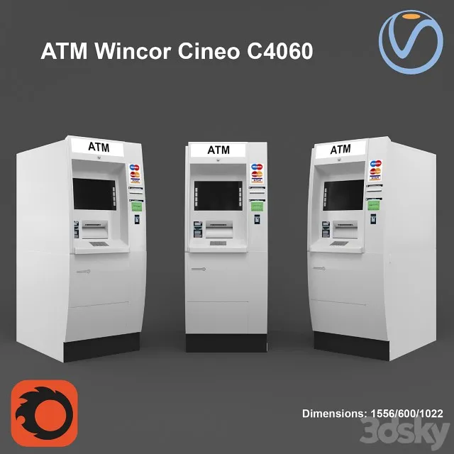 ATM Wincor Cineo c4060 3D Model Download