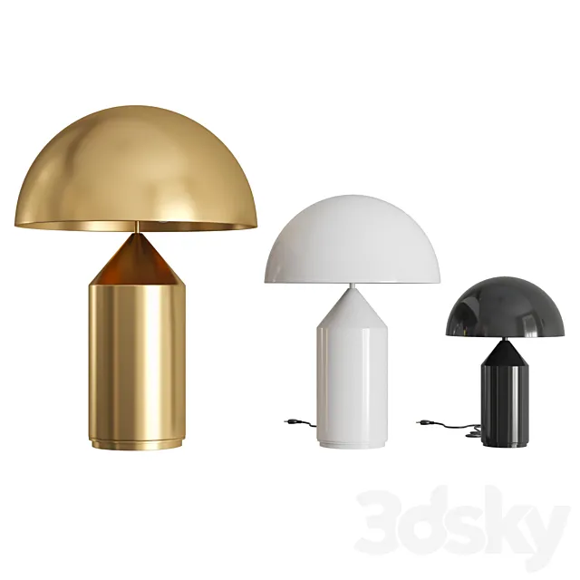 Atollo metal table lamp 3DModel