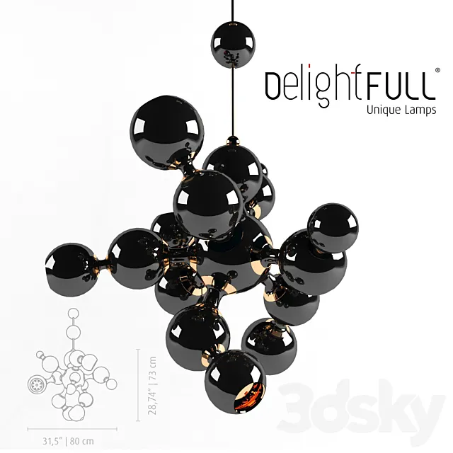 Atomic suspension lamp _ Delightfull 3DModel