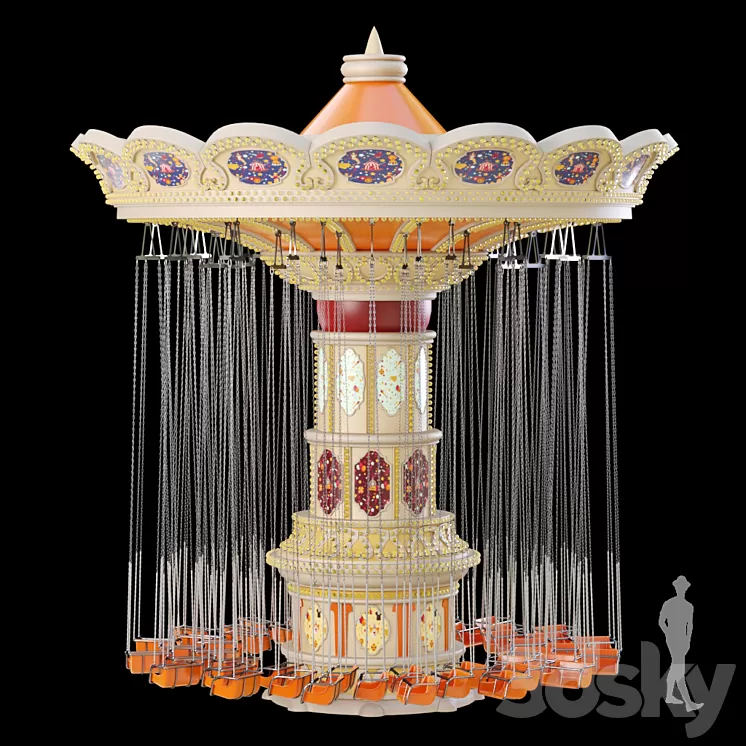 Attraction. Carousel 3D Model